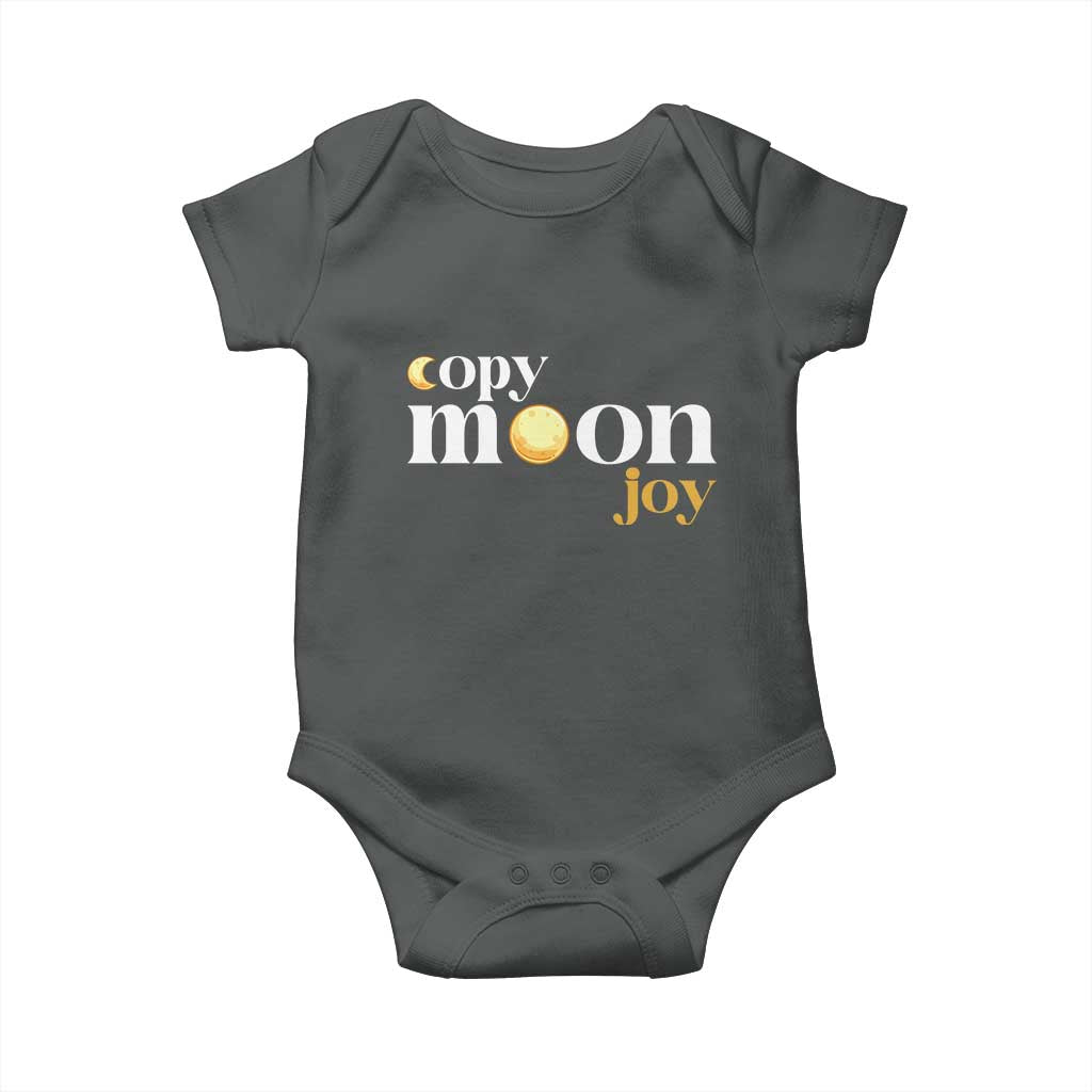Copy Moon Joy Statement Full Moon Baby Onesie Space Exploration Lunar Journey 2026 TS12 Dark Heather Print Your Wear