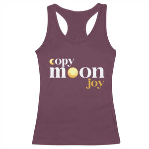 Copy Moon Joy Statement Full Moon Racerback Tank Top Space Exploration Lunar Journey 2026 TS12 Maroon Print Your Wear