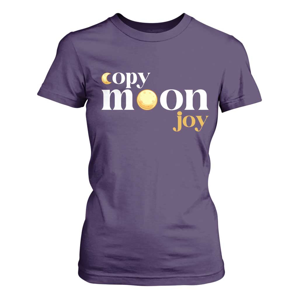 Copy Moon Joy Statement Full Moon T Shirt For Women Space Exploration Lunar Journey 2026 TS12 Purple Print Your Wear