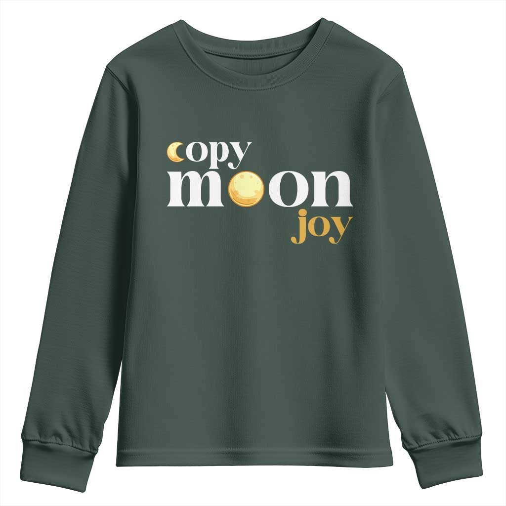 Copy Moon Joy Statement Full Moon Youth Sweatshirt Space Exploration Lunar Journey 2026 TS12 Dark Forest Green Print Your Wear