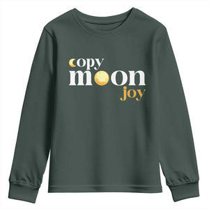 Copy Moon Joy Statement Full Moon Youth Sweatshirt Space Exploration Lunar Journey 2026 TS12 Dark Forest Green Print Your Wear