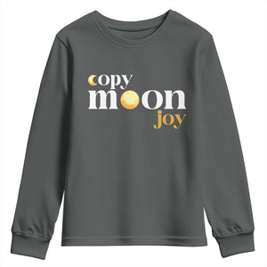 Copy Moon Joy Statement Full Moon Youth Sweatshirt Space Exploration Lunar Journey 2026 TS12 Dark Heather Print Your Wear