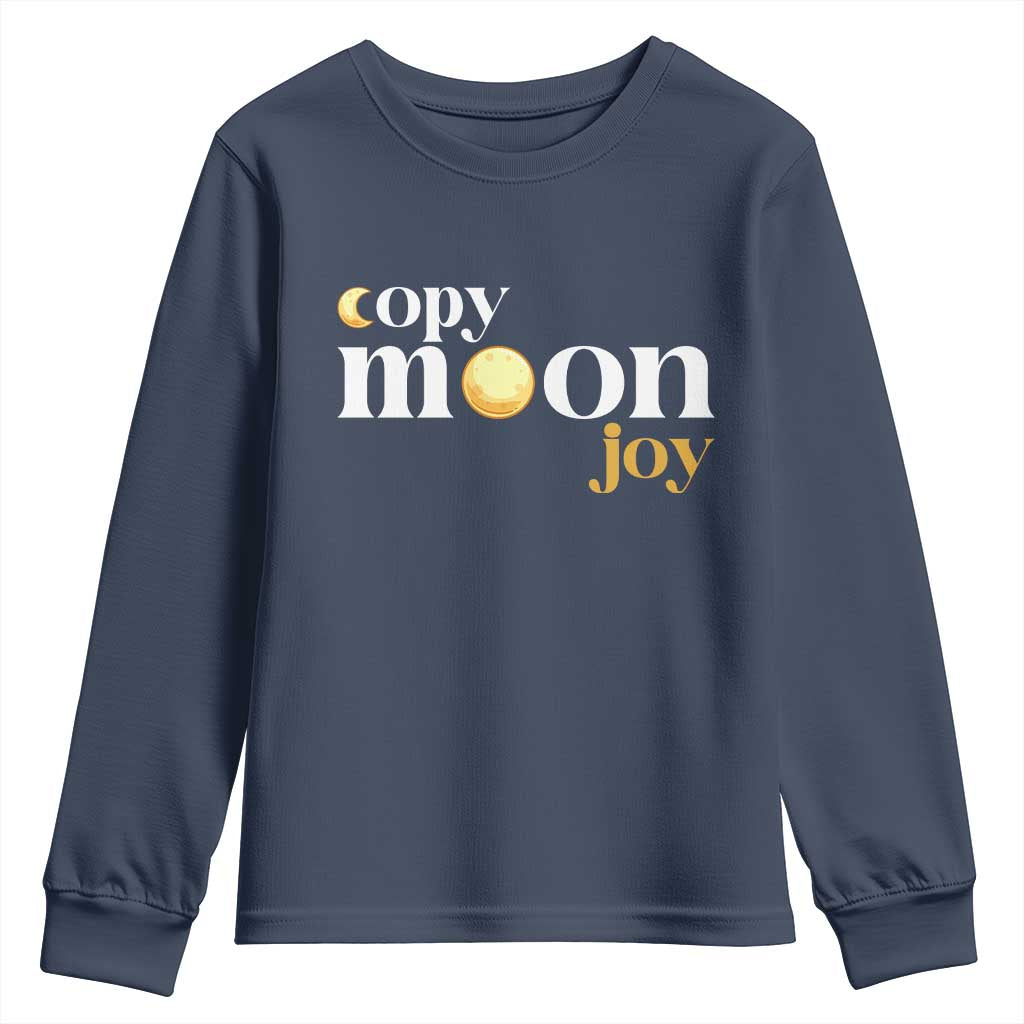 Copy Moon Joy Statement Full Moon Youth Sweatshirt Space Exploration Lunar Journey 2026 TS12 Navy Print Your Wear