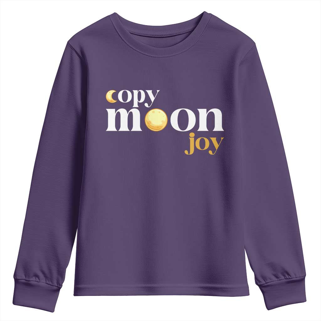 Copy Moon Joy Statement Full Moon Youth Sweatshirt Space Exploration Lunar Journey 2026 TS12 Purple Print Your Wear