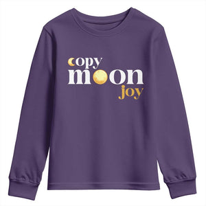 Copy Moon Joy Statement Full Moon Youth Sweatshirt Space Exploration Lunar Journey 2026 TS12 Purple Print Your Wear