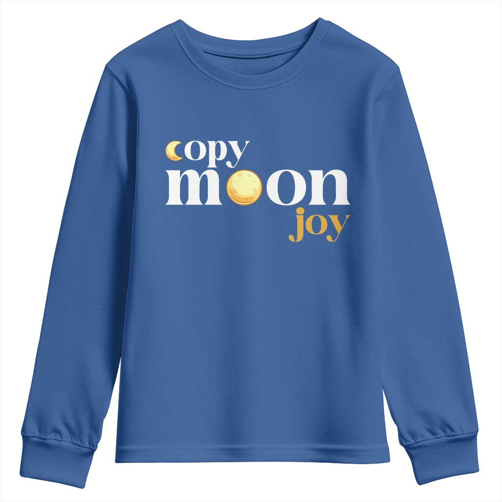 Copy Moon Joy Statement Full Moon Youth Sweatshirt Space Exploration Lunar Journey 2026 TS12 Royal Blue Print Your Wear