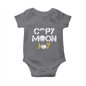 Lunar Mission Astronaut Space Lover Baby Onesie Copy Moon Joy Sci Fi Graphic TS12 Charcoal Print Your Wear
