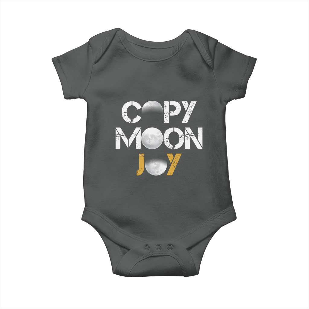 Lunar Mission Astronaut Space Lover Baby Onesie Copy Moon Joy Sci Fi Graphic TS12 Dark Heather Print Your Wear