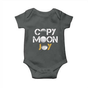 Lunar Mission Astronaut Space Lover Baby Onesie Copy Moon Joy Sci Fi Graphic TS12 Dark Heather Print Your Wear