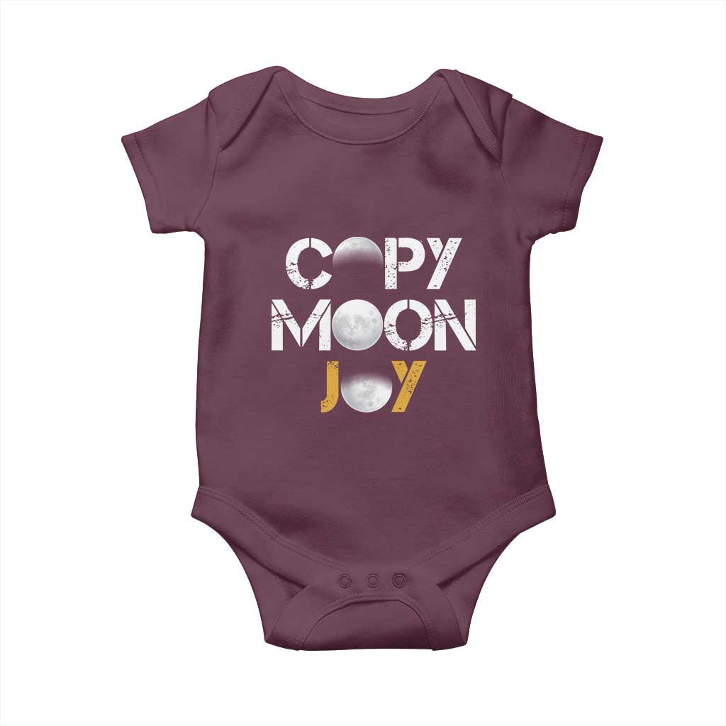 Lunar Mission Astronaut Space Lover Baby Onesie Copy Moon Joy Sci Fi Graphic TS12 Maroon Print Your Wear