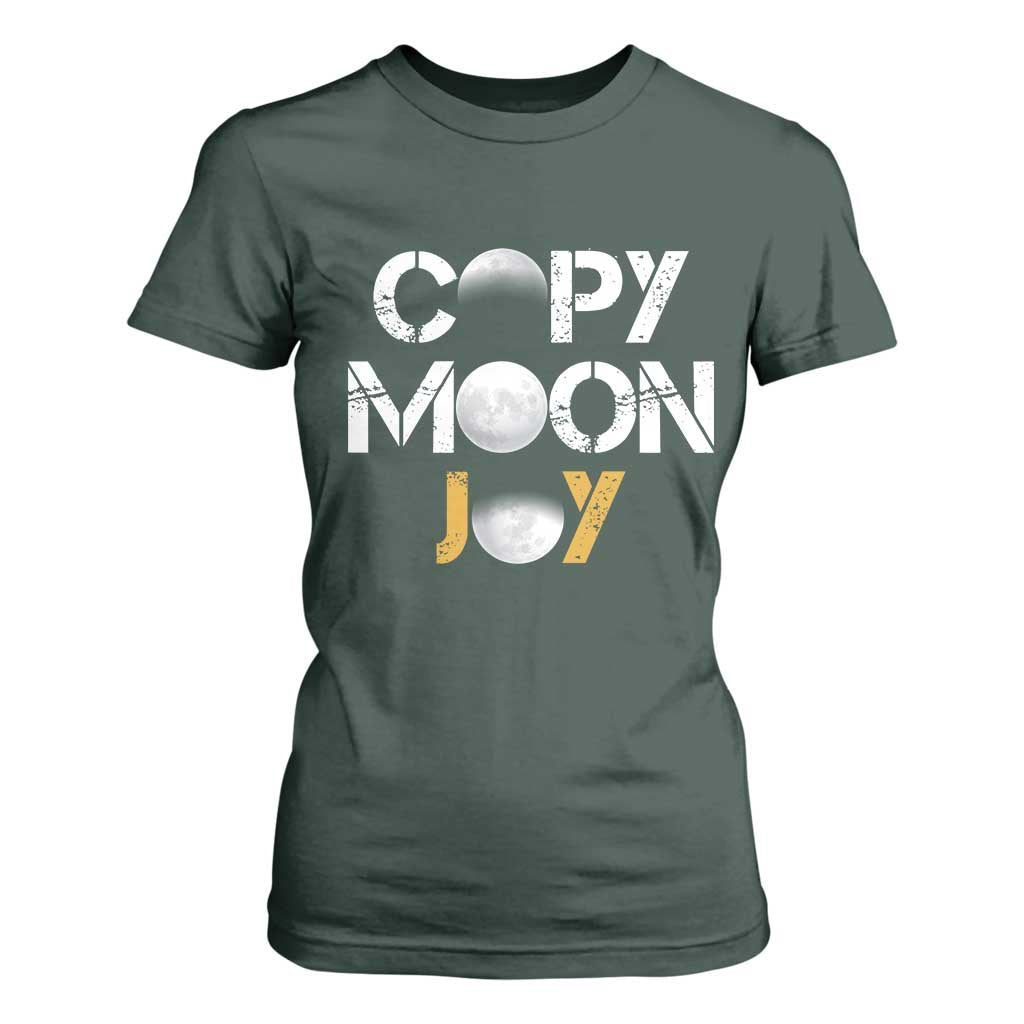 Lunar Mission Astronaut Space Lover T Shirt For Women Copy Moon Joy Sci Fi Graphic TS12 Dark Forest Green Print Your Wear