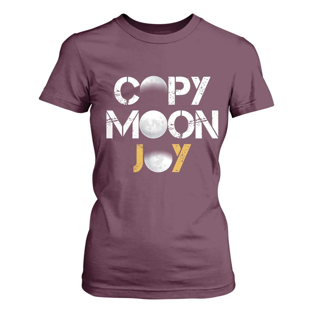Lunar Mission Astronaut Space Lover T Shirt For Women Copy Moon Joy Sci Fi Graphic TS12 Maroon Print Your Wear