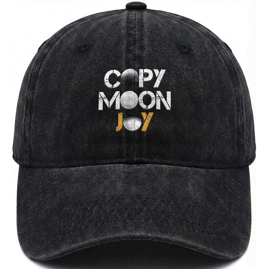 Lunar Mission Astronaut Space Lover Washed Cotton Baseball Cap Copy Moon Joy Sci Fi Graphic TS12 Print Your Wear