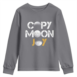 Lunar Mission Astronaut Space Lover Youth Sweatshirt Copy Moon Joy Sci Fi Graphic TS12 Charcoal Print Your Wear