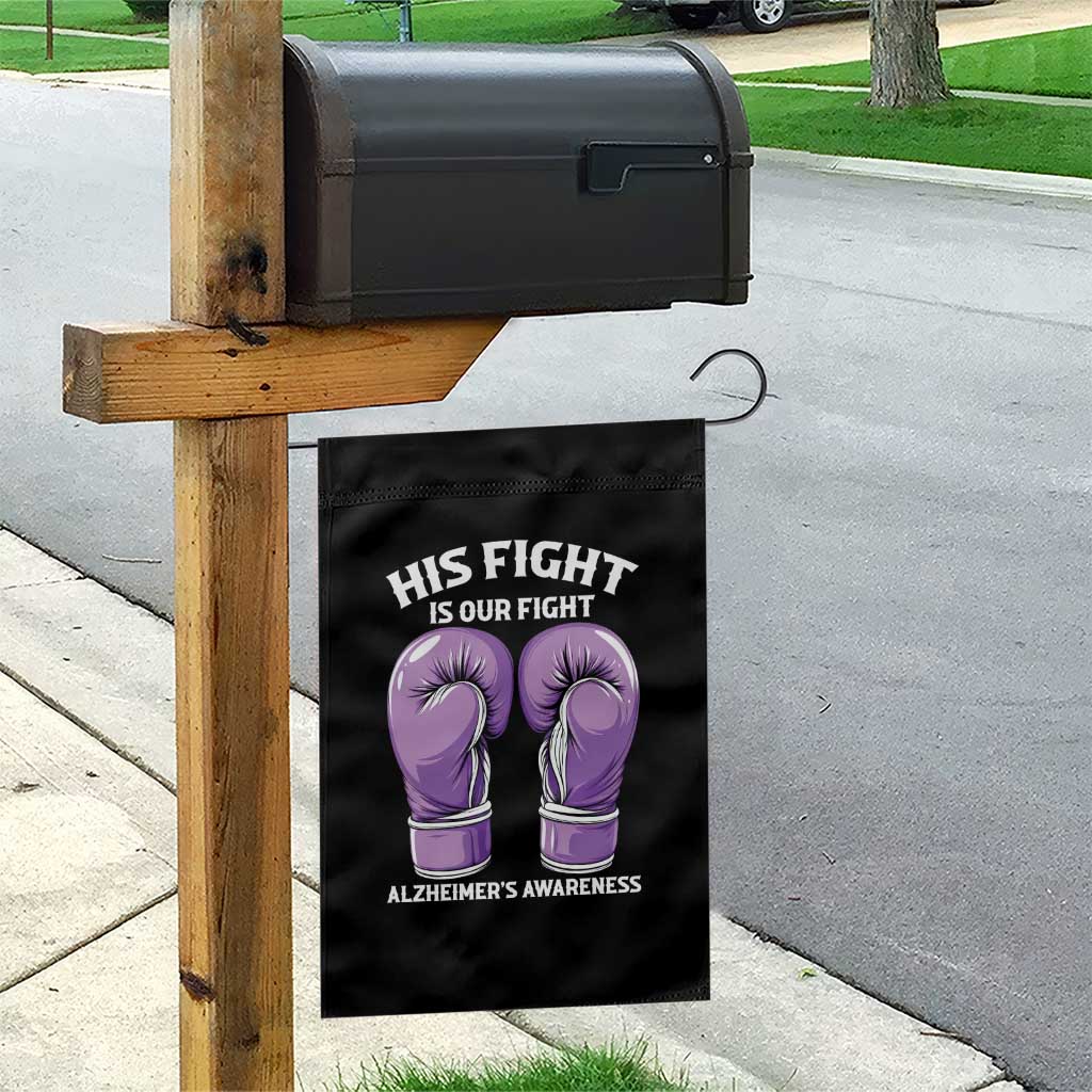 Purple Boxing Gloves Alzheimers Support Garden Flag His Fight Our Fight