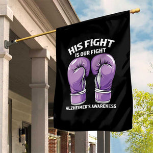 Purple Boxing Gloves Alzheimers Support Garden Flag His Fight Our Fight