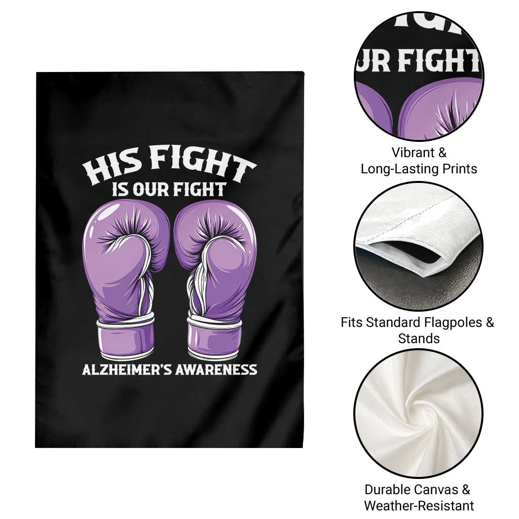 Purple Boxing Gloves Alzheimers Support Garden Flag His Fight Our Fight