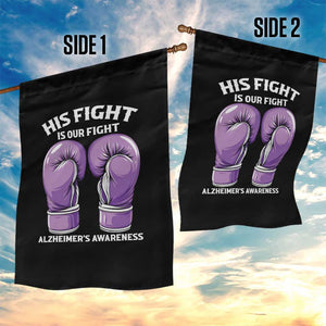 Purple Boxing Gloves Alzheimers Support Garden Flag His Fight Our Fight