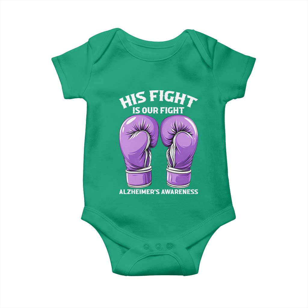Purple Boxing Gloves Alzheimers Support Baby Onesie His Fight Our Fight