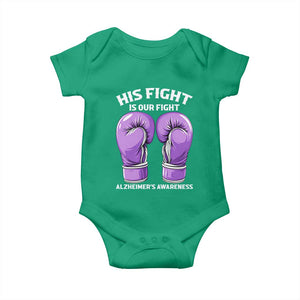 Purple Boxing Gloves Alzheimers Support Baby Onesie His Fight Our Fight