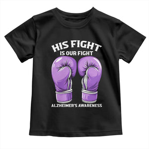 Purple Boxing Gloves Alzheimers Support Toddler T Shirt His Fight Our Fight