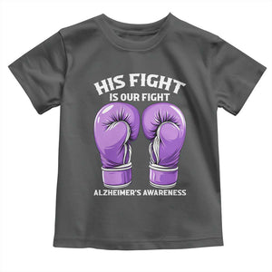 Purple Boxing Gloves Alzheimers Support Toddler T Shirt His Fight Our Fight