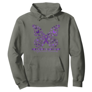 Alzheimers Awareness Butterfly Support Gift Hoodie Her Fight Our Fight