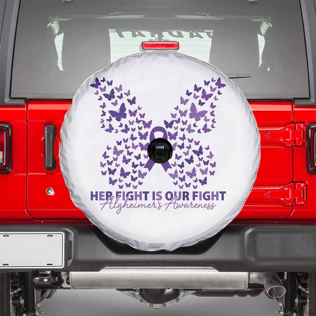 Alzheimers Awareness Butterfly Support Gift Spare Tire Cover Her Fight Our Fight