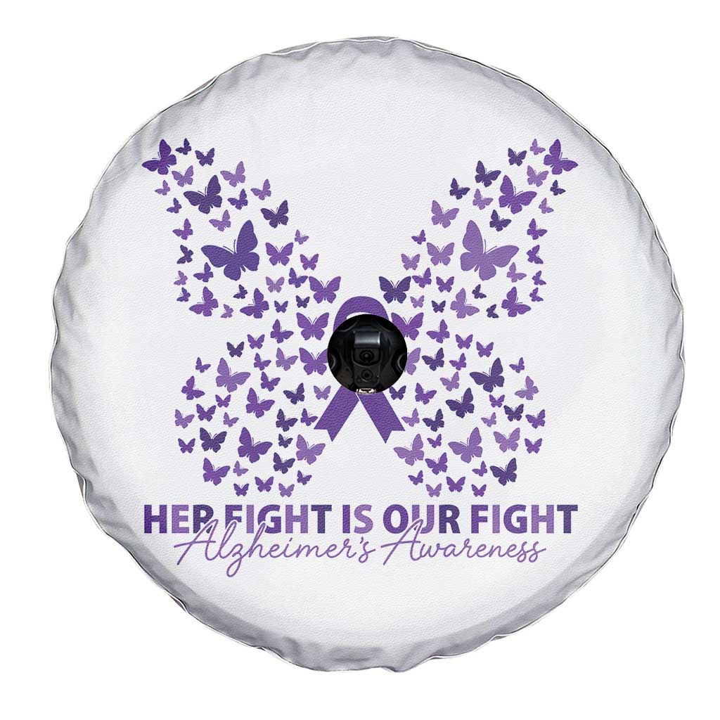 Alzheimers Awareness Butterfly Support Gift Spare Tire Cover Her Fight Our Fight