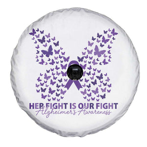 Alzheimers Awareness Butterfly Support Gift Spare Tire Cover Her Fight Our Fight