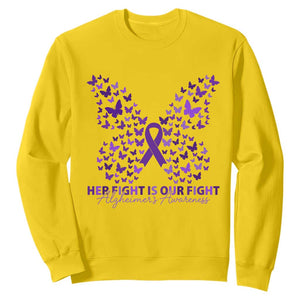 Alzheimers Awareness Butterfly Support Gift Sweatshirt Her Fight Our Fight