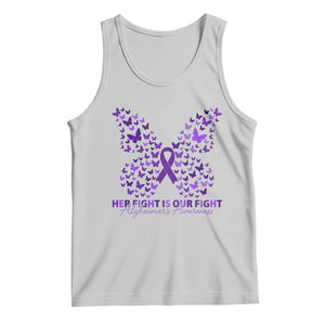 Alzheimers Awareness Butterfly Support Gift Tank Top Her Fight Our Fight