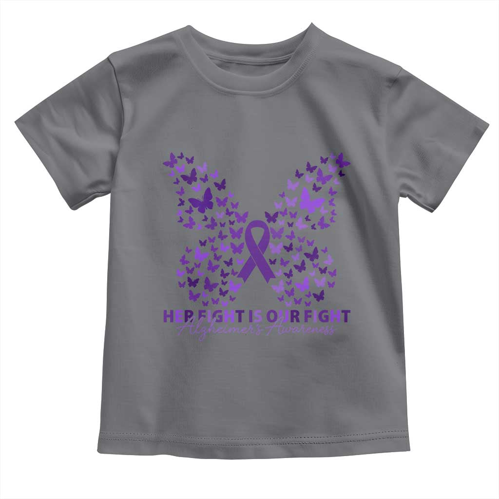 Alzheimers Awareness Butterfly Support Gift Toddler T Shirt Her Fight Our Fight