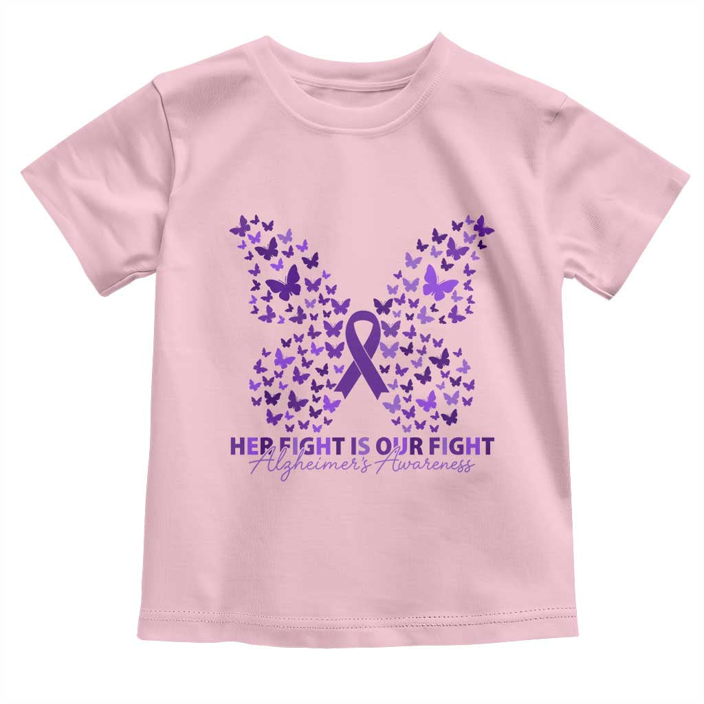 Alzheimers Awareness Butterfly Support Gift Toddler T Shirt Her Fight Our Fight