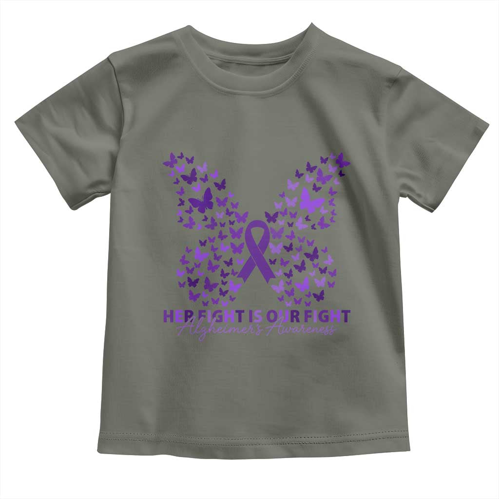 Alzheimers Awareness Butterfly Support Gift Toddler T Shirt Her Fight Our Fight