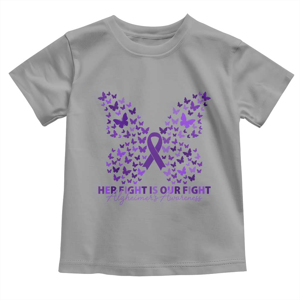 Alzheimers Awareness Butterfly Support Gift Toddler T Shirt Her Fight Our Fight