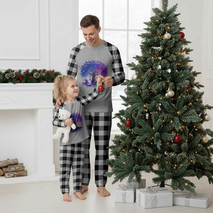Purple Elephant Butterfly Ribbon Plaid Pajama Set Tree Of Life Alzheimers Support