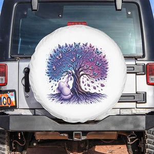 Purple Elephant Butterfly Ribbon Spare Tire Cover Tree Of Life Alzheimers Support TS12 No hole White Print Your Wear