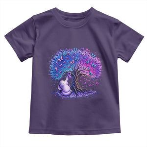 Purple Elephant Butterfly Ribbon Toddler T Shirt Tree Of Life Alzheimers Support