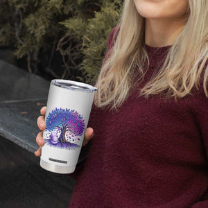 Purple Elephant Butterfly Ribbon Tumbler Cup Tree Of Life Alzheimers Support TS12 Print Your Wear