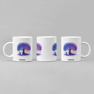 Purple Elephant Butterfly Ribbon Coffee Mug Tree Of Life Alzheimers Support TS12 Print Your Wear