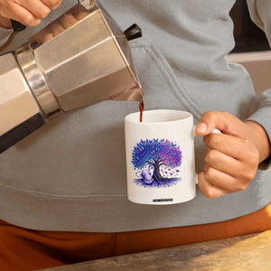 Purple Elephant Butterfly Ribbon Coffee Mug Tree Of Life Alzheimers Support TS12 Print Your Wear