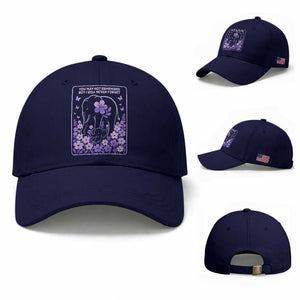 Elephant Alzheimers Purple Floral Support Baseball Cap You May Not Remember But I Will Never Forget
