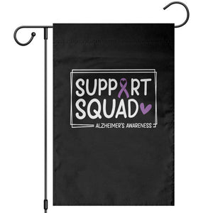 Support Squad Alzheimers Garden Flag Purple Ribbon Hope Strength Love