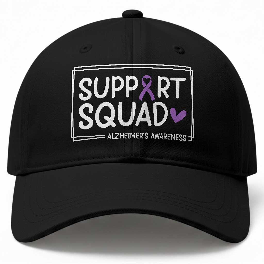 Support Squad Alzheimers Baseball Cap Purple Ribbon Hope Strength Love TS12 Print Your Wear