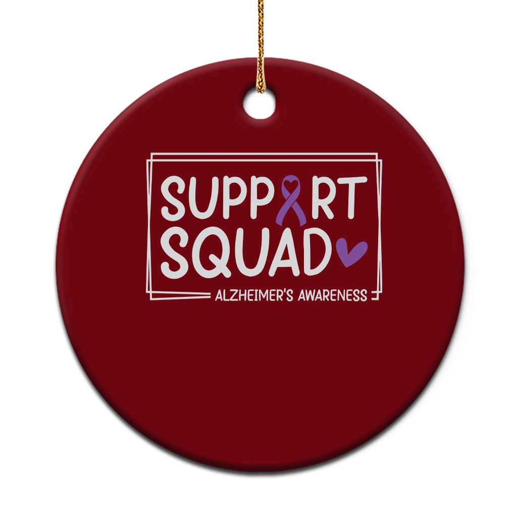 Support Squad Alzheimers Ceramic Ornament Purple Ribbon Hope Strength Love TS12 1pc Red Print Your Wear