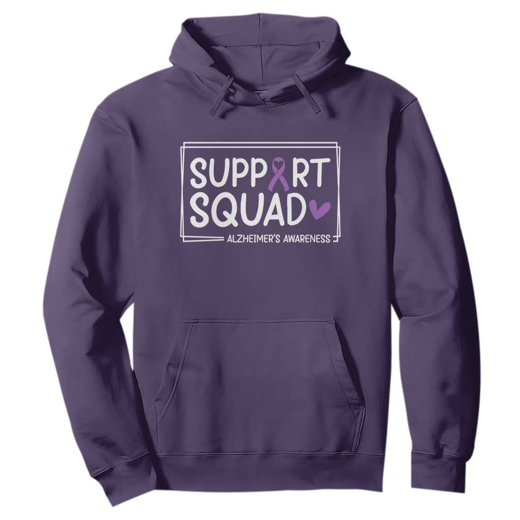 Support Squad Alzheimers Hoodie Purple Ribbon Hope Strength Love TS12 Purple Print Your Wear