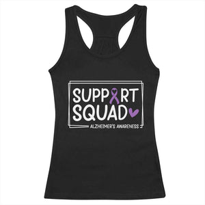 Support Squad Alzheimers Racerback Tank Top Purple Ribbon Hope Strength Love
