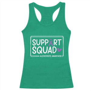 Support Squad Alzheimers Racerback Tank Top Purple Ribbon Hope Strength Love