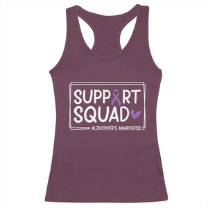 Support Squad Alzheimers Racerback Tank Top Purple Ribbon Hope Strength Love